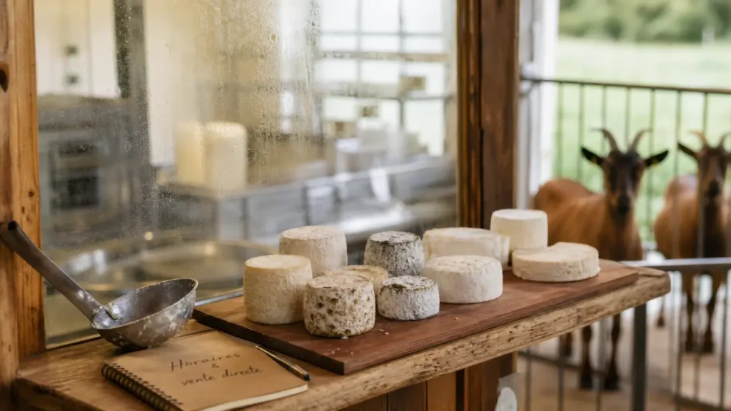 Ferme de fromage de chèvre : vente directe, visite et signes concrets d’une fabrication fermière