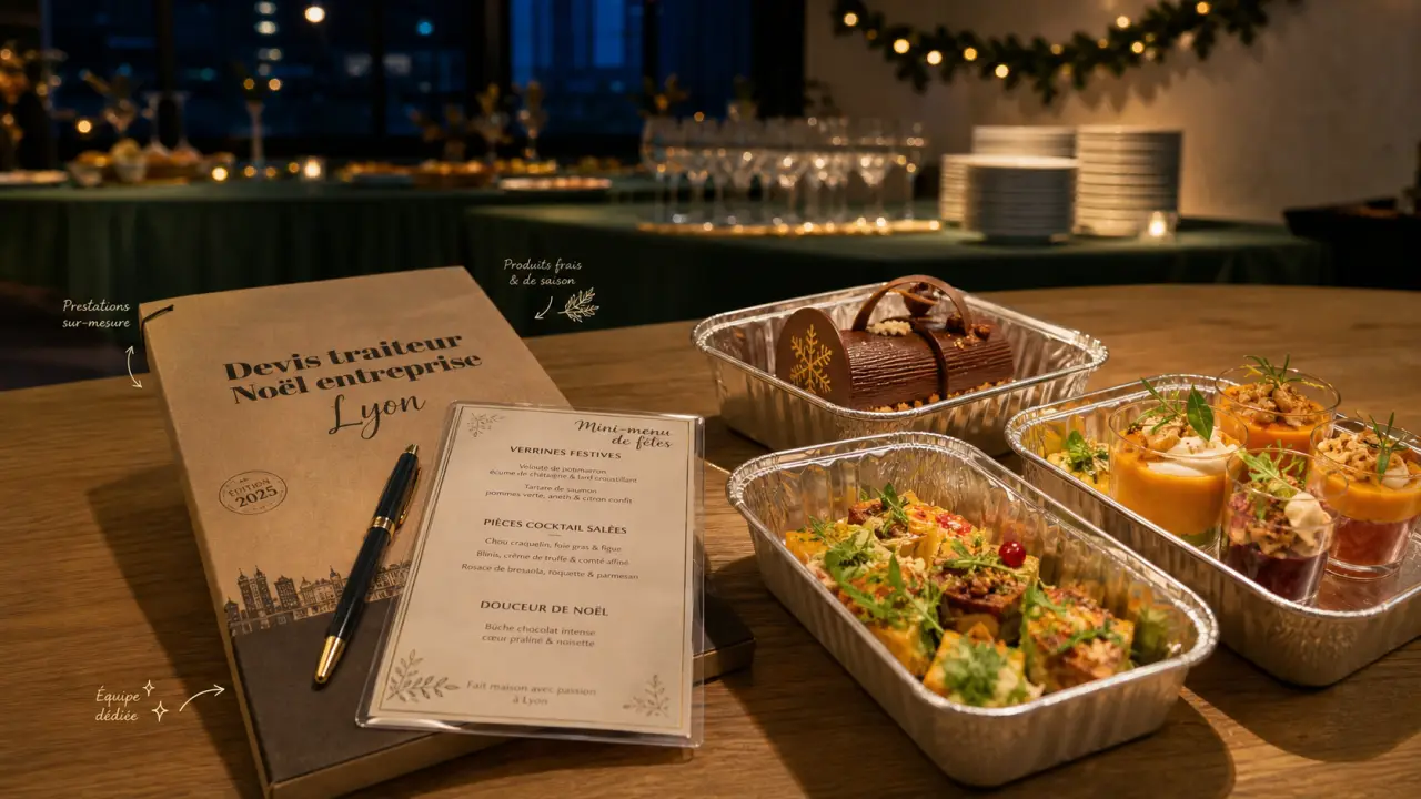 Traiteur noël entreprise lyon : buffet et plateaux-repas de Noël