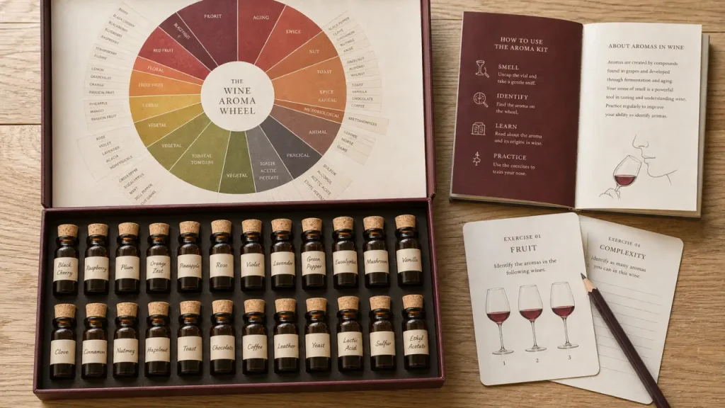 Coffret d’arômes du vin : 6, 12, 24, 54, 88 ou 120 flacons, le bon format selon l’usage