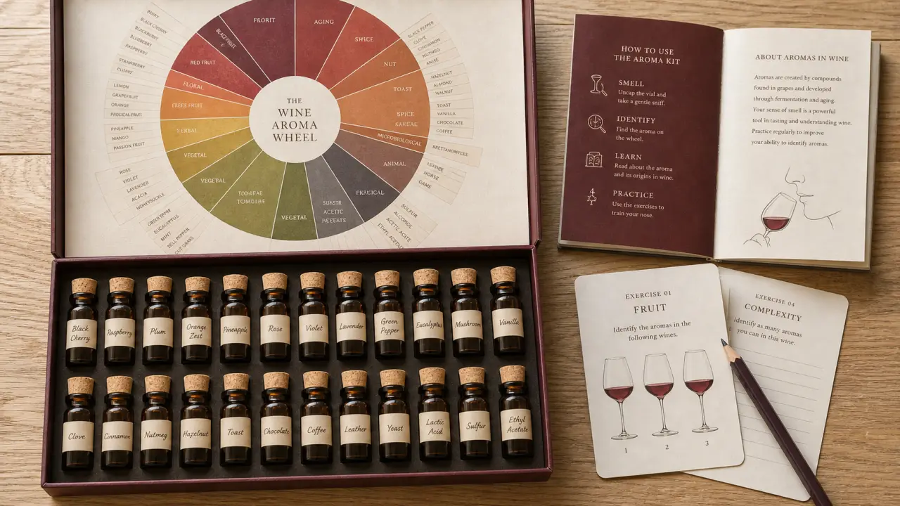 Aromes du vin coffret avec flacons : formats 6 à 120