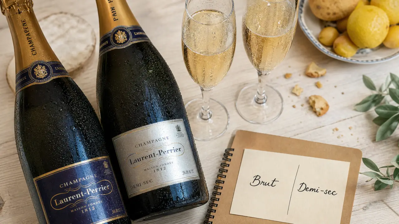 Difference brut et demi sec : 12 g/L vs 32 à 50 g/L