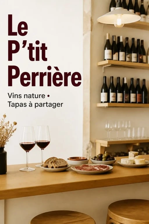 Le P'tit Perrière - La Cave à Vin à Grenoble, intérieur convivial autour du bar à vin
