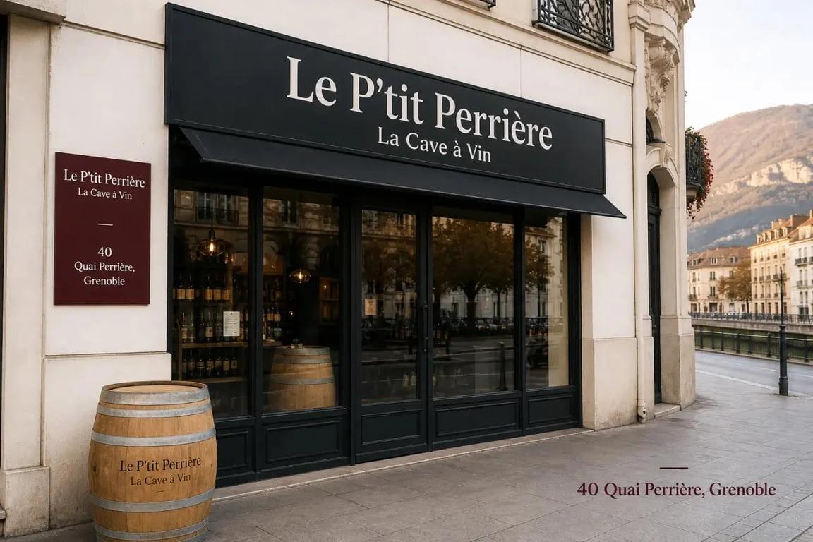 Le P'tit Perrière - La Cave à Vin à Grenoble, façade extérieure sur le quai Perrière
