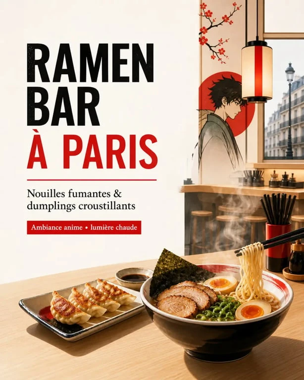 Mulan Paris street food 木蘭, bols de nouilles et ambiance cosy du restaurant à Paris