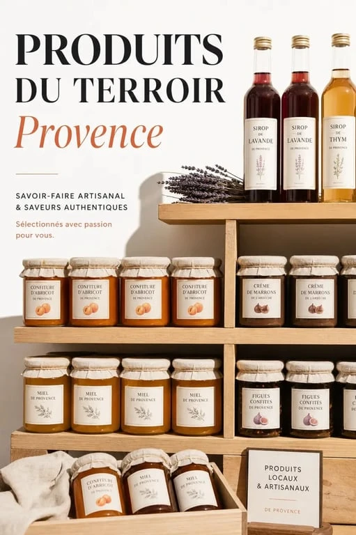 Provence Gourmande produits du terroir en boutique à Cuers avec confitures et sirops provençaux