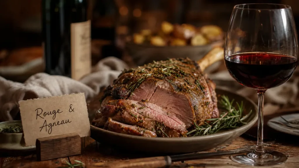Quel vin servir avec le gigot d’agneau : rouge rubis et herbes