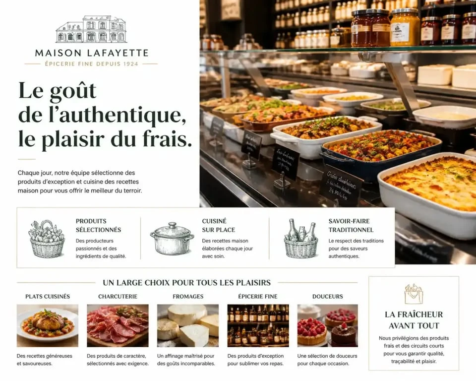 Comptoir de plats cuisinés chez Oscar Traiteur à Lambersart