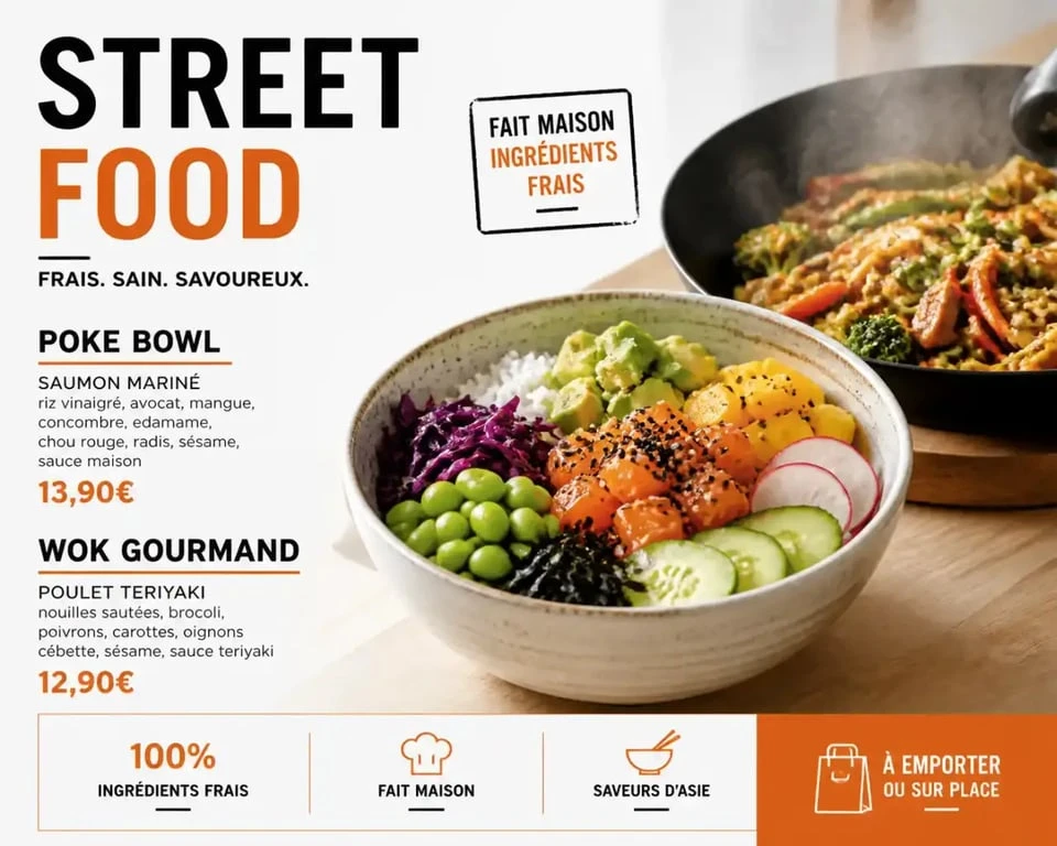 Poke bowl et wok chez PokeWok Asian Street Food