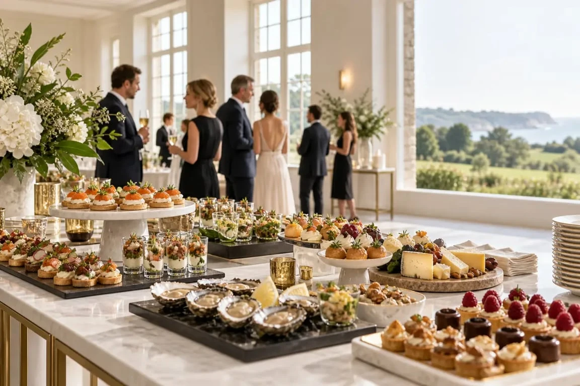 Lefebvre Traiteur présentant un buffet de réception à Maromme près de Rouen