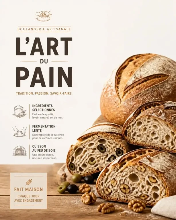 Pains artisanaux et traditionnels de la boulangerie Aux Délices de la Reine