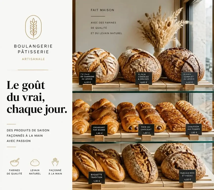 Vitrine de la boulangerie-pâtisserie artisanale Aux Délices de la Reine à Boulogne-Billancourt