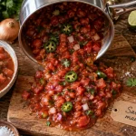 Recette sauce salsa maison : salsa rouge aux tomates, oignon et jalapeño
