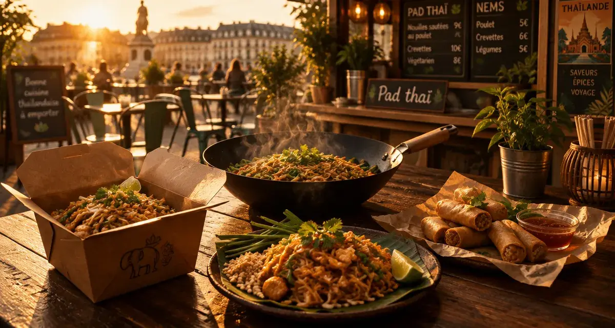 Pad thaï et nems chez chô chaï Montpellier Antigone, thaï street food