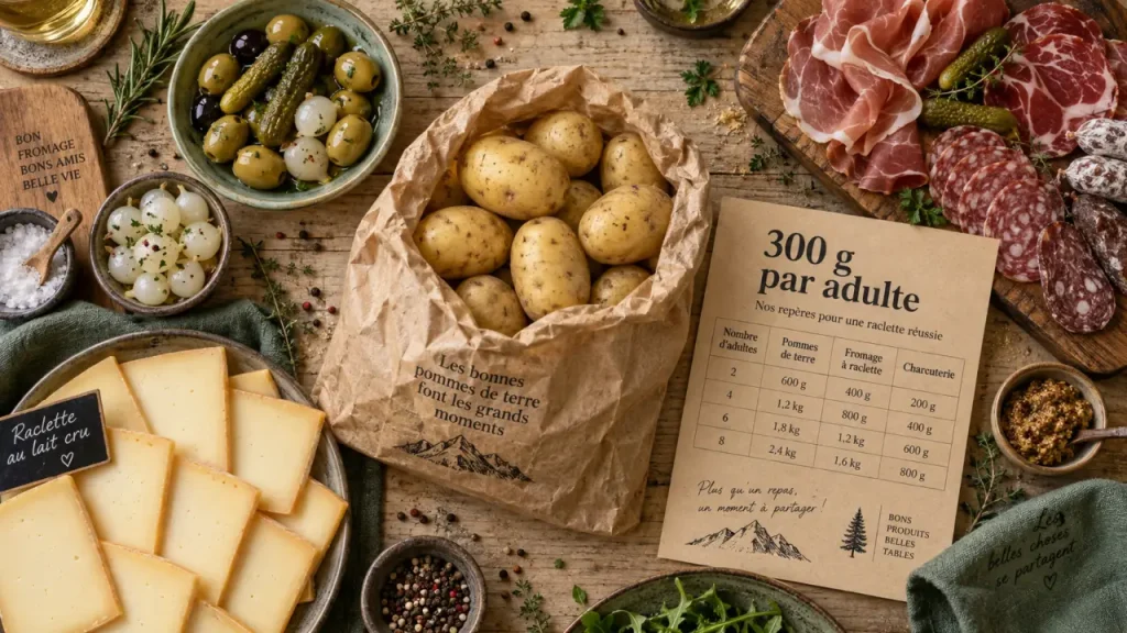 Combien de pommes de terre pour une raclette ? 300 g, 3 profils et le bon calcul