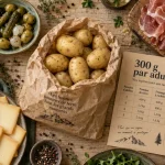 Combien de patate par personne raclette : 300 g de pommes de terre