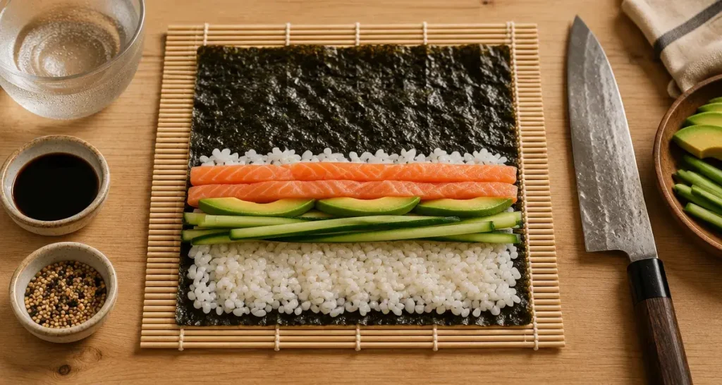 Faire des sushis maison : le riz, le roulage et la découpe des makis