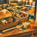 Curb street food : bowls aux pickles maison et sandwich bun toasté