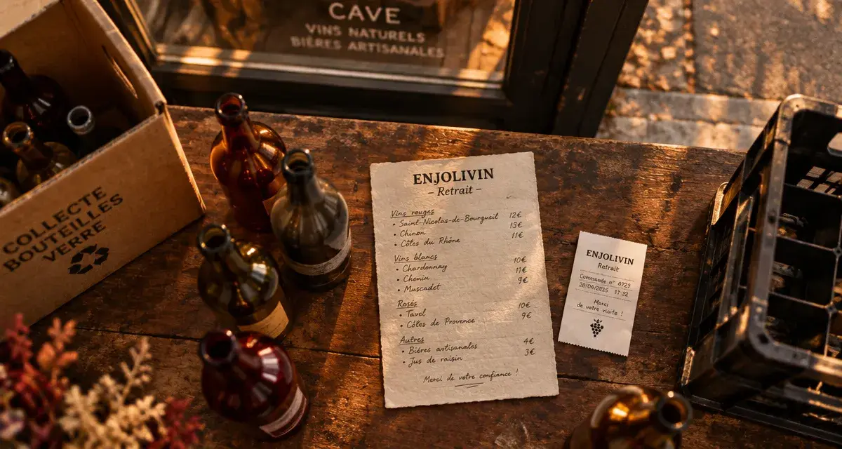 ENJOLIVIN cave à vin Barcelonne-du-Gers : retrait voiture