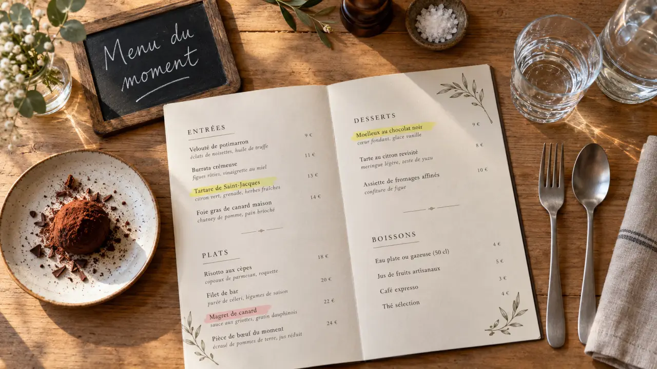 Ganache restaurant bordeaux : carte du restaurant et menu du moment