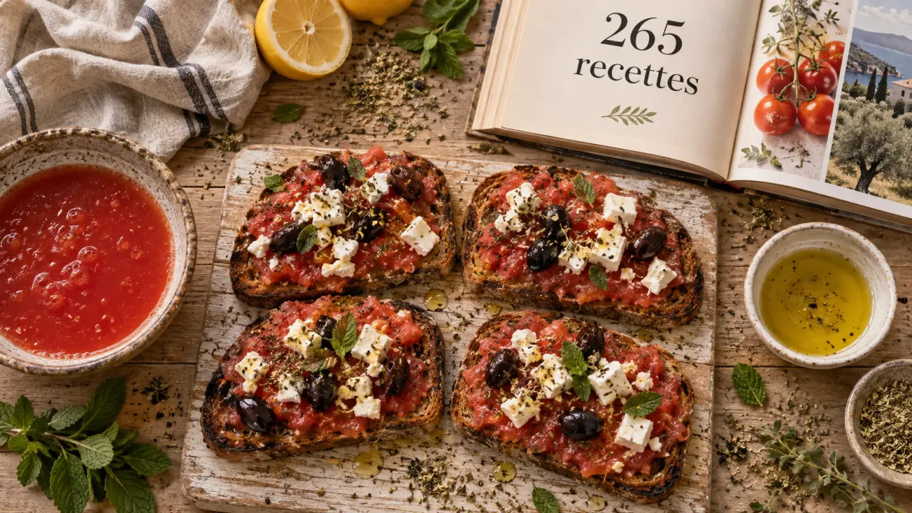La cuisine crétoise 265 recettes : pain grillé, feta et olives noires