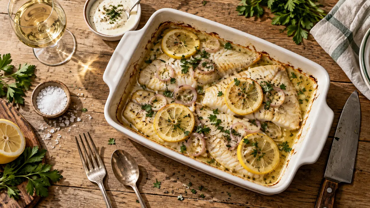 Recette limande au four : filets au four, beurre citronné