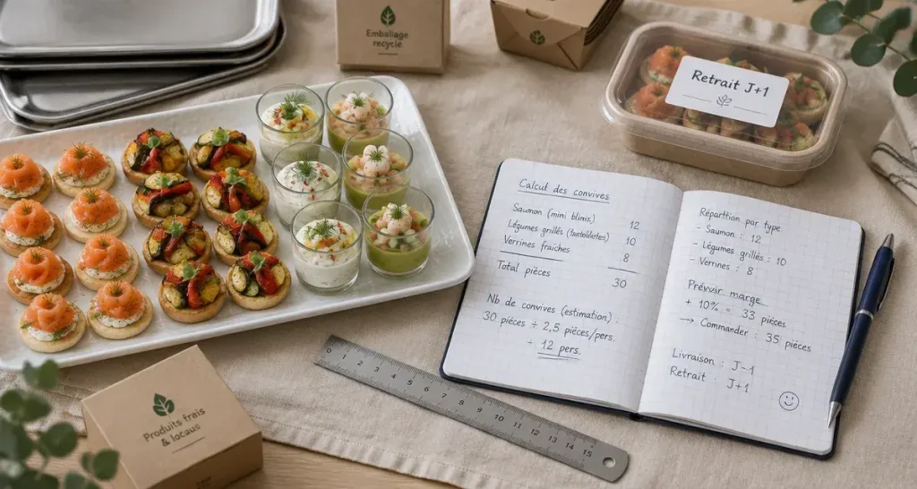 Repas traiteur : combien commander par convive et éviter les mauvaises surprises le jour J